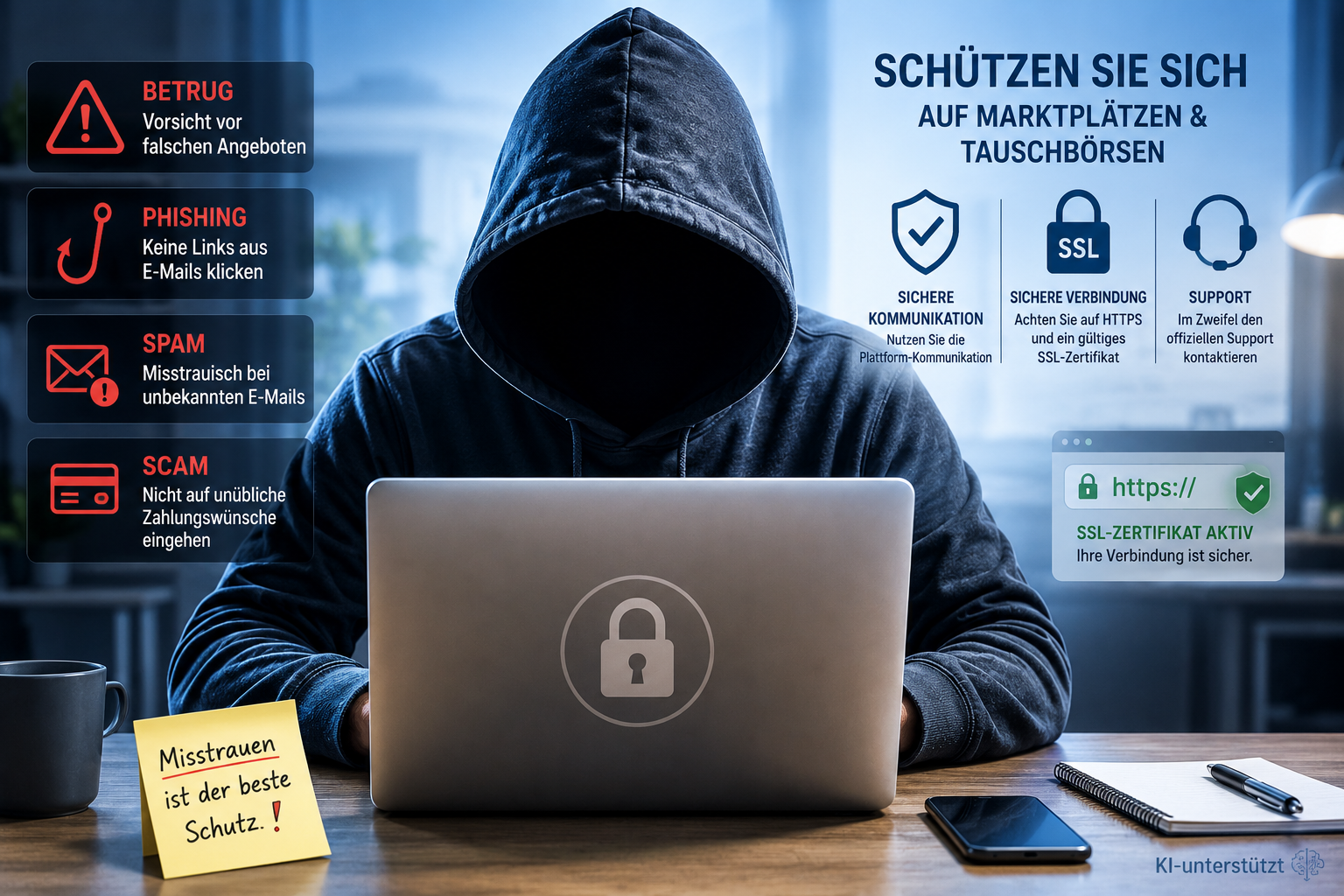 Sicher online handeln und Betrugsmaschen auf Marktplätzen erkennen